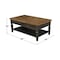 International Concepts Rectangle Vista Coffee Table, 48 in W, 28 in L, 20 in H, Wood, Hickory/Washed Coal OT45-15C - alternate 9